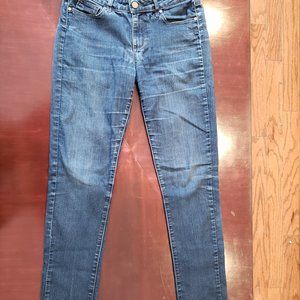 Paige Skyline Skinny Jeans Stretch Women's Blue